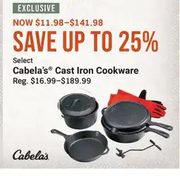 Cabela's Select Cabela's Cast Iron Cookware offer