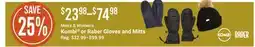 Cabela's Men's & Women's Kombi or Raber Gloves and Mitts offer
