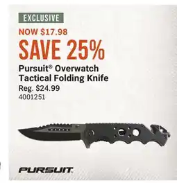 Cabela's Pursuit Overwatch Tactical Folding Knife offer