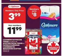Independent Grocer CASHMERE BATHROOM TISSUE, 8=168=16 ROLLS SCOTTIES FACIAL TISSUE, 6'S offer