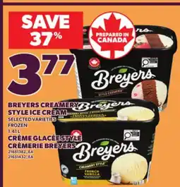 Independent Grocer BREYERS CREAMERY STYLE ICE CREAM, 1.41 L offer