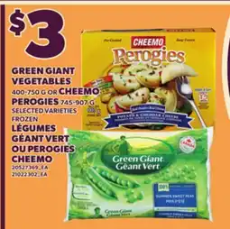 Independent Grocer GREEN GIANT VEGETABLES, 400-750 G, OR CHEEMO, 400-750 G offer