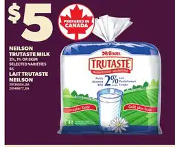 Independent Grocer NEILSON TRUTASTE MILK 2%, 1% OR SKIM, 4 L offer