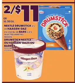 Independent Grocer NESTLÉ DRUMSTICK OR HAAGEN-DAZ 414-450 ML OR BARS offer
