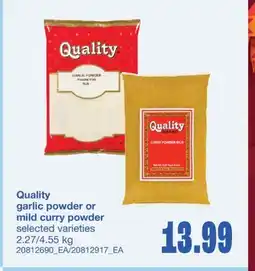 Wholesale Club GARLIC POWDER OR MILD CURRY POWDER offer