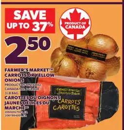 Independent Grocer FARMER'S MARKET CARROTS OR YELLOW ONIONS, 3 LB BAG offer