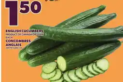 Independent Grocer ENGLISH CUCUMBERS, EACH offer