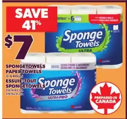 Independent Grocer SPONGETOWELS PAPER TOWELS, 3=6 ROLLS offer