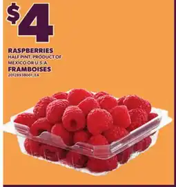 Independent Grocer RASPBERRIES, HALF PINT offer