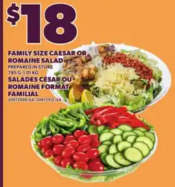 Independent Grocer FAMILY SIZE CAESAR OR ROMAINE SALAD, 785 G-1.01 KG offer