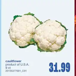 Wholesale Club CAULIFLOWER, 9 ct offer