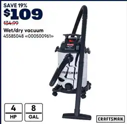 RONA CRAFTSMAN Wet/dry vacuum offer