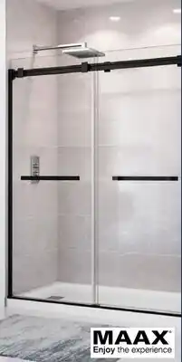 RONA MAAX Duel collection bath and shower doors 60 x 74, matte black finish offer