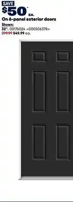 RONA On 6-panel exterior doors offer