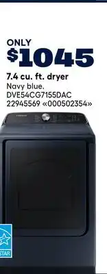 RONA 7.4 cu. ft. dryer offer