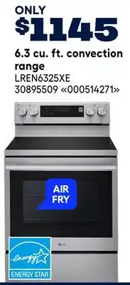RONA LG 6.3 cu. ft. convection range offer