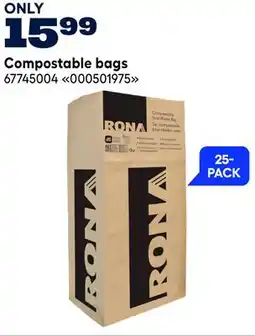 RONA Compostable bags offer