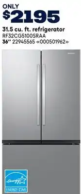 RONA SAMSUNG 31.5 cu. ft. refrigerator offer