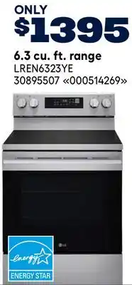 RONA LG 6.3 cu. ft. range offer