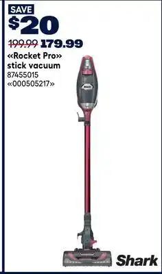 RONA SHARK Rocket Pro stick vacuum offer