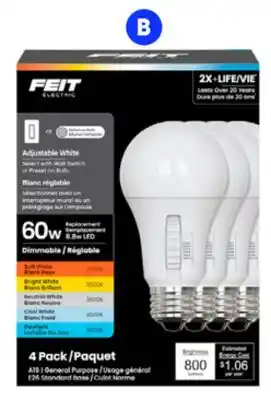 RONA 5 CCT, A19, dimmable color changing light bulb offer