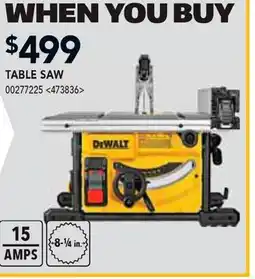 RONA DEWALT TABLE SAW offer