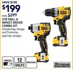 RONA DEWALT XTR DRILL & IMPACT DRIVER COMBO KIT offer