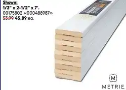 RONA 1/2 x 2-1/2 x 7'. METRIE baseboard and casing packages offer