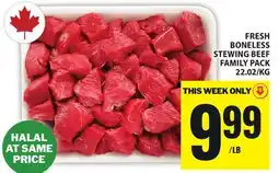 Food Basics FRESH BONELESS STEWING BEEF FAMILY PACK offer