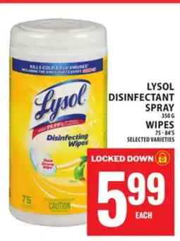 Food Basics LYSOL DISINFECTANT SPRAY OR WIPES offer