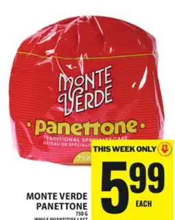 Food Basics MONTE VERDE PANETTONE offer