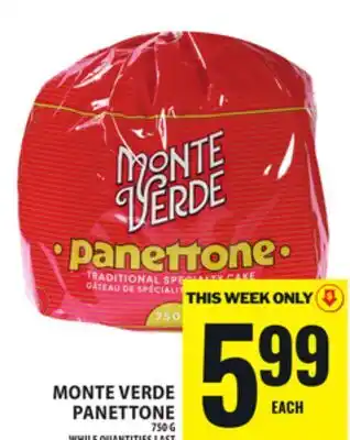 Food Basics MONTE VERDE PANETTONE offer