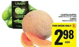 Food Basics CANTALOUPES, LIMES offer