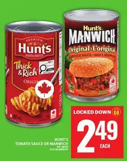 Food Basics HUNT'S TOMATO SAUCE OR MANWICH offer