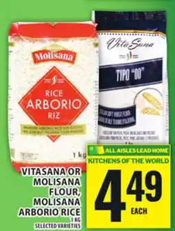 Food Basics VITASANA OR MOLISANA FLOUR, MOLISANA ARBORIO RICE offer