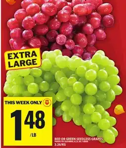 Food Basics RED OR GREEN SEEDLESS GRAPES offer