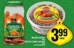 Food Basics NOOR DATES OR DIVYA CANE SUGAR offer