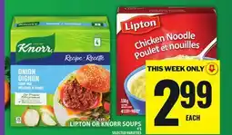 Food Basics LIPTON OR KNORR SOUPS offer