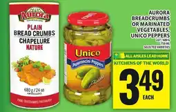 Food Basics AURORA BREADCRUMBS OR MARINATED VEGETABLES, UNICO PEPPERS offer
