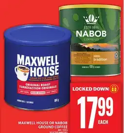 Food Basics MAXWELL HOUSE OR NABOB GROUND COFFEE offer