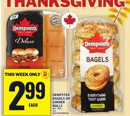 Food Basics DEMPSTER BAGELS OR DINNER ROLLS offer