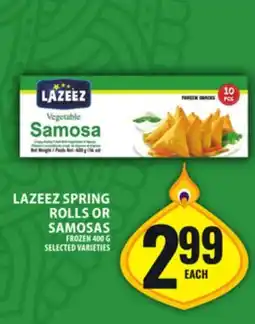 Food Basics LAZEEZ SPRING ROLLS OR SAMOSAS offer