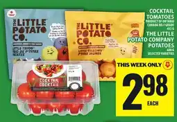 Food Basics COCKTAIL TOMATOES OR THE LITTLE POTATO COMPANY POTATOES offer