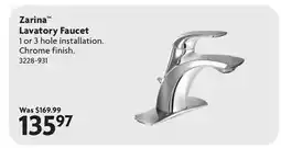 Home Hardware Zarina Single Handle Lavatory Faucet offer