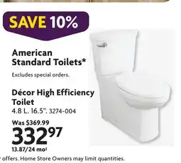 Home Hardware Toilets offer