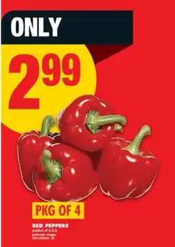 No Frills RED PEPPERS, PKG OF 4 offer
