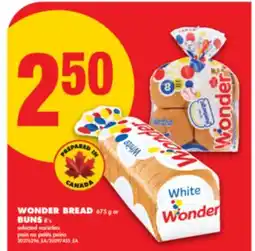 No Frills WONDER BREAD, 675 G OR BUNS, 8' S offer