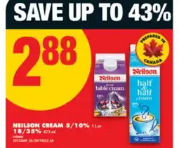 No Frills NEILSON CREAM, 5/10% 1 L OR 18/35% 473 ML offer