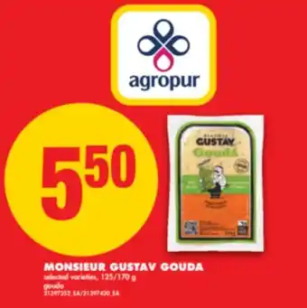 No Frills MONSIEUR GUSTAV GOUDA, 125/170 g offer