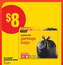 No Frills NO NAME GARBAGE BAGS, 40' s offer